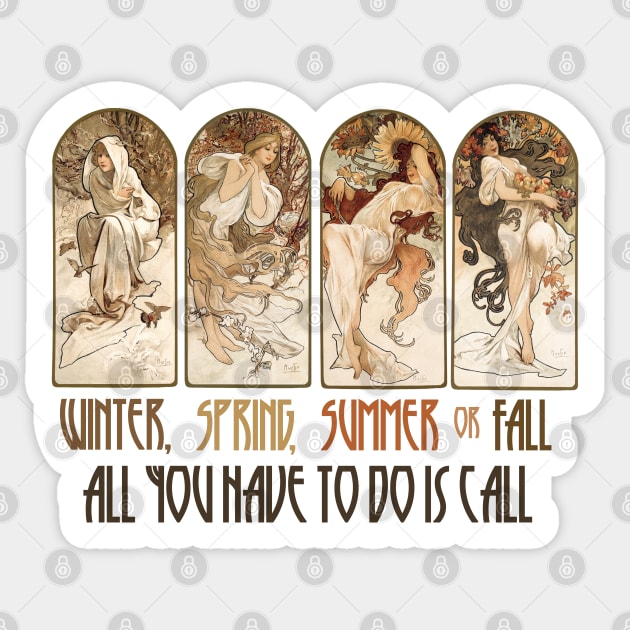 Winter, Spring, Summer or Fall Sticker by 7Hancocks